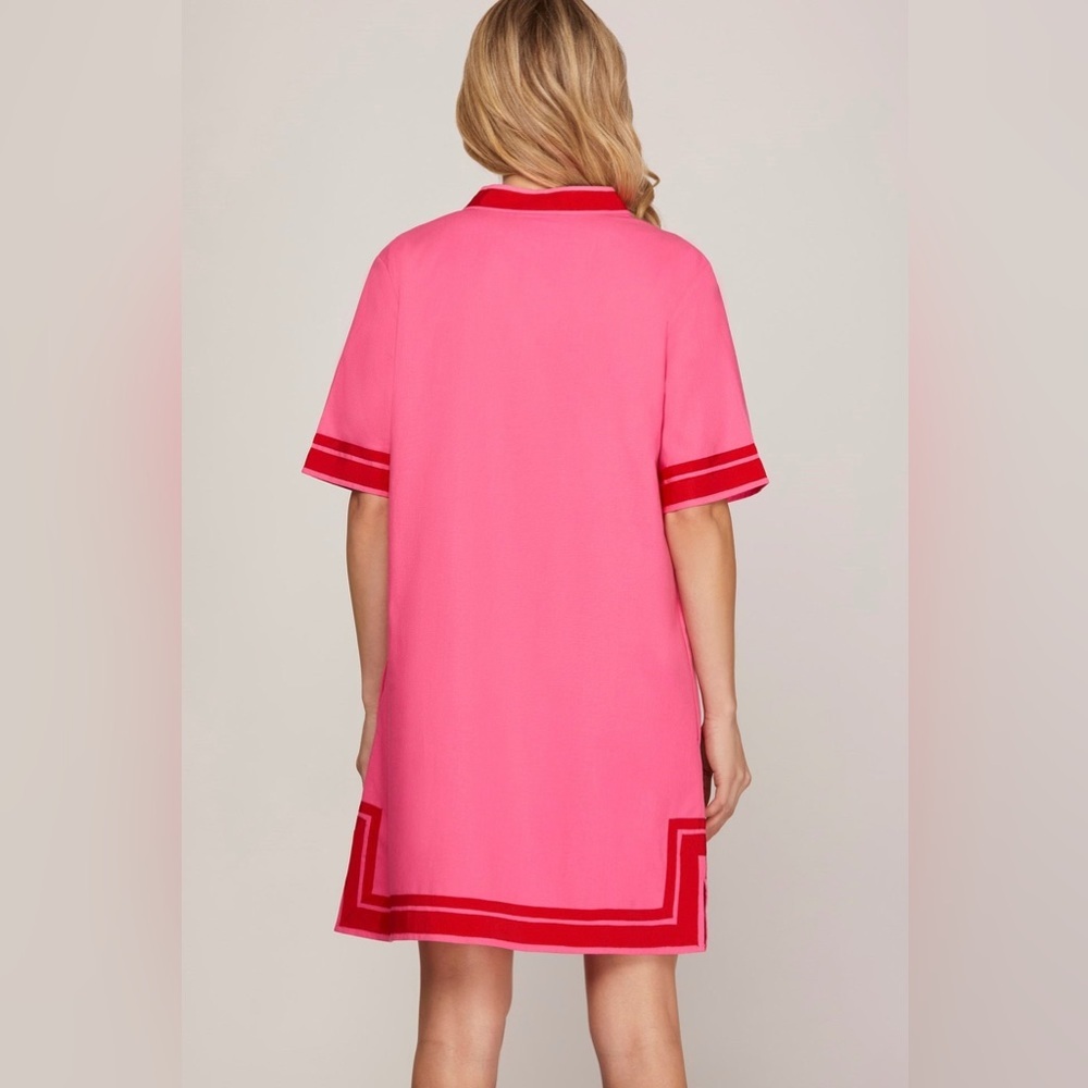 NWT She + Sky Pink‎ 100% Linen Full Sail Dress Size Small - Picture 13 of 14